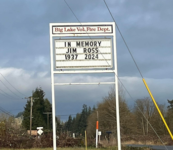 Big Lake Fire Department Sign